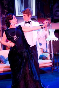 Norma Desmond (Gina Handy) tangoes with Joe Gillis (Chris Shea) in Short North Stage’s production of Sunset Boulevard (photo by Heather Wack)
