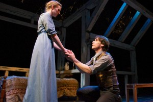 Robyn Rae Stype as the title heroine and Jeff Horst as the mysterious Rochester in Jane Eyre: A Memory, a Fever, a Dream (photo by Matt Slaybaugh)