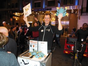 Actor and OSU grad Paul Moon sells Book of Mormon memorabilia while waiting for his own show, My Big Gay Italian Wedding, to return to the stage