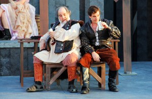 John Tener (left) as Falstaff and David Tull as Prince Hal in Henry IV, Part One (photo by Matt Hermes)